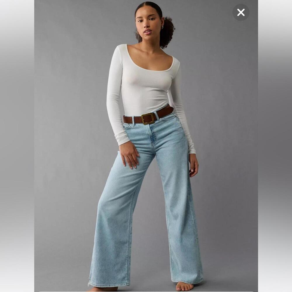 American Eagle Dreamy Drape Super High Rise Baggy Wide Leg